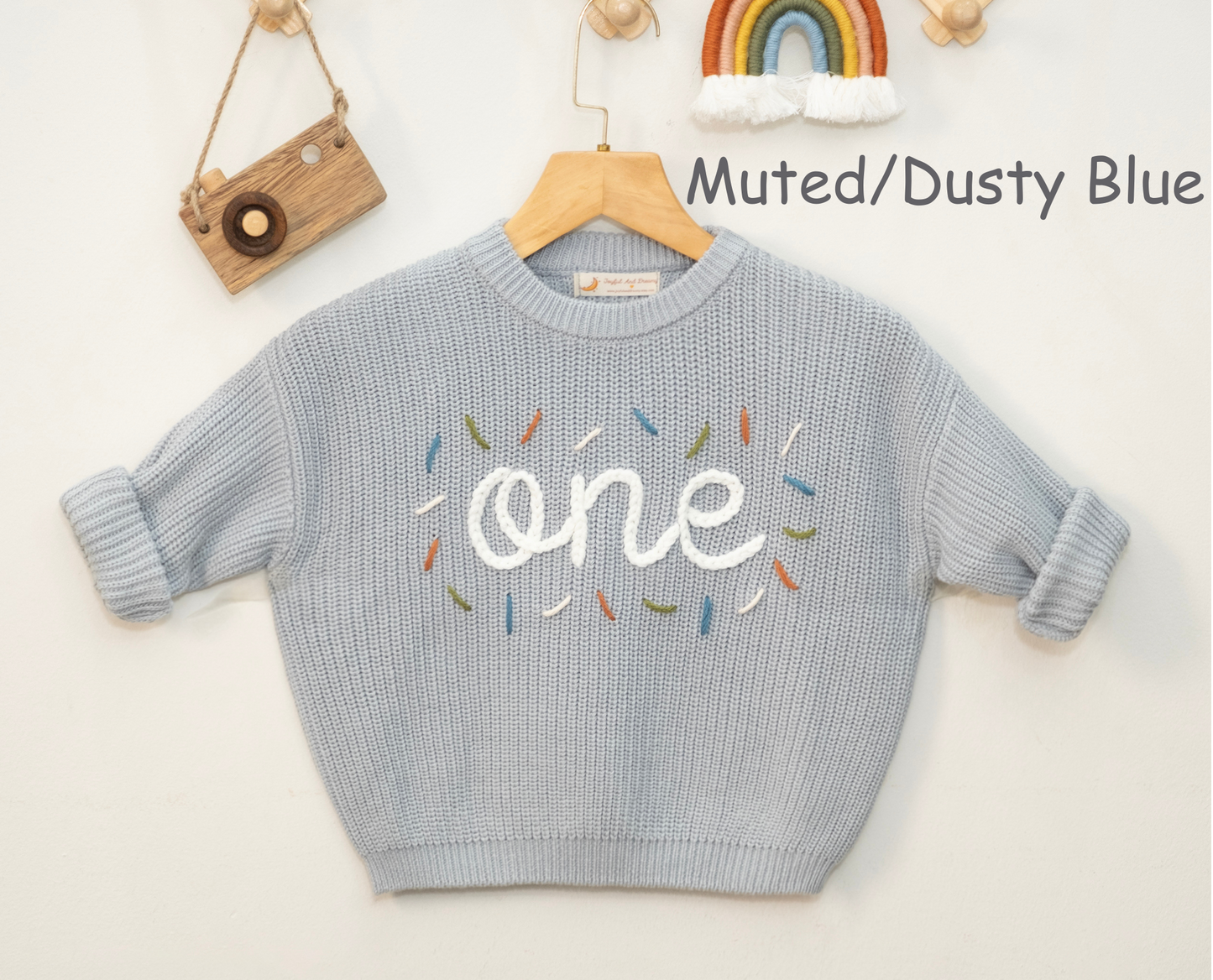 Hand Embroidered 1st Birthday One & Sprinkle Sweater | Boy and Girl Outfit | Unique Custom Gift