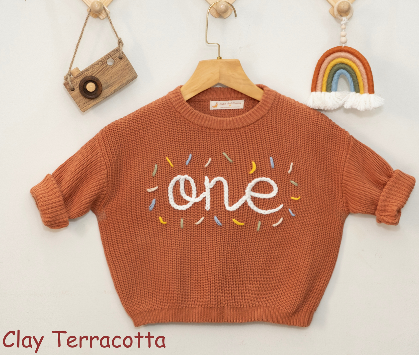 Hand Embroidered 1st Birthday One & Sprinkle Sweater | Boy and Girl Outfit | Unique Custom Gift