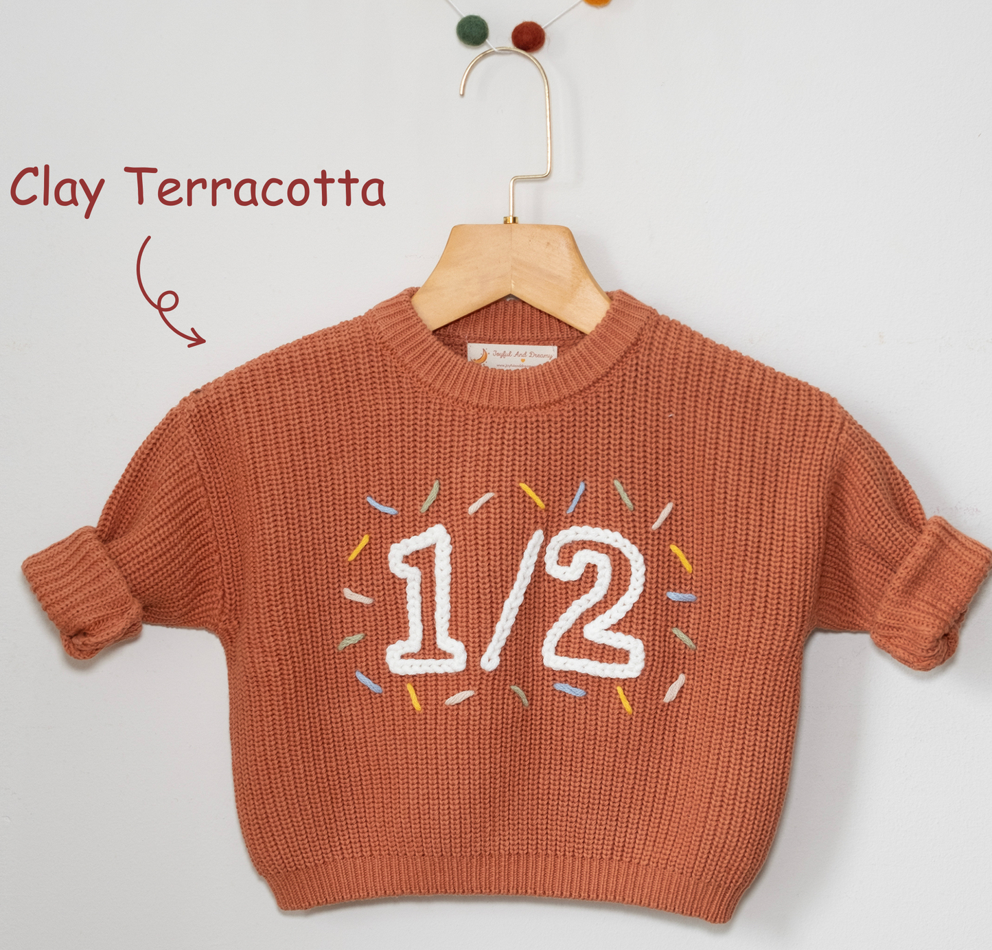 Hand Embroidered 1st Birthday One & Sprinkle Sweater | Boy and Girl Outfit | Unique Custom Gift