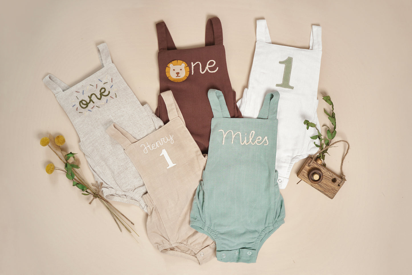 Custom Hand Embroidered Boy Romper samples 7