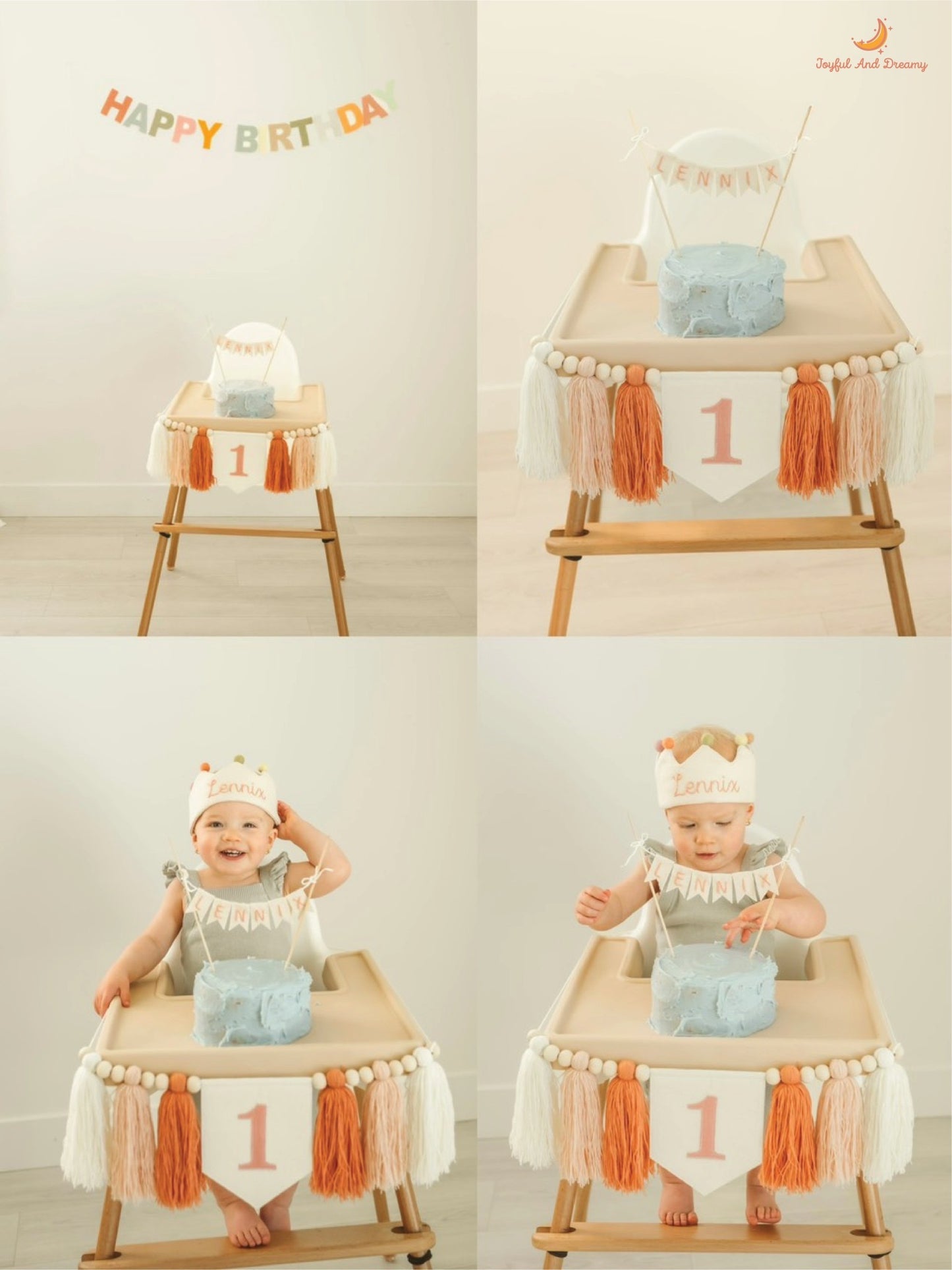 Handmade Personalized 1st Birthday Highchair Banner 2