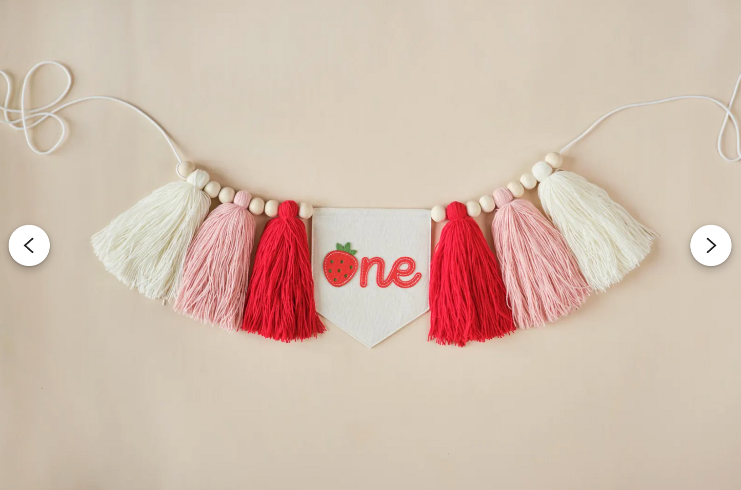 Personalized Highchair Banner - Strawberry Theme Set
