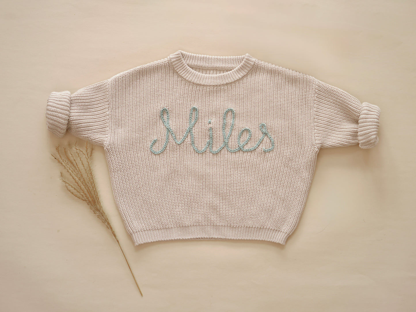 Custom Name Hand Embroidered Sweater