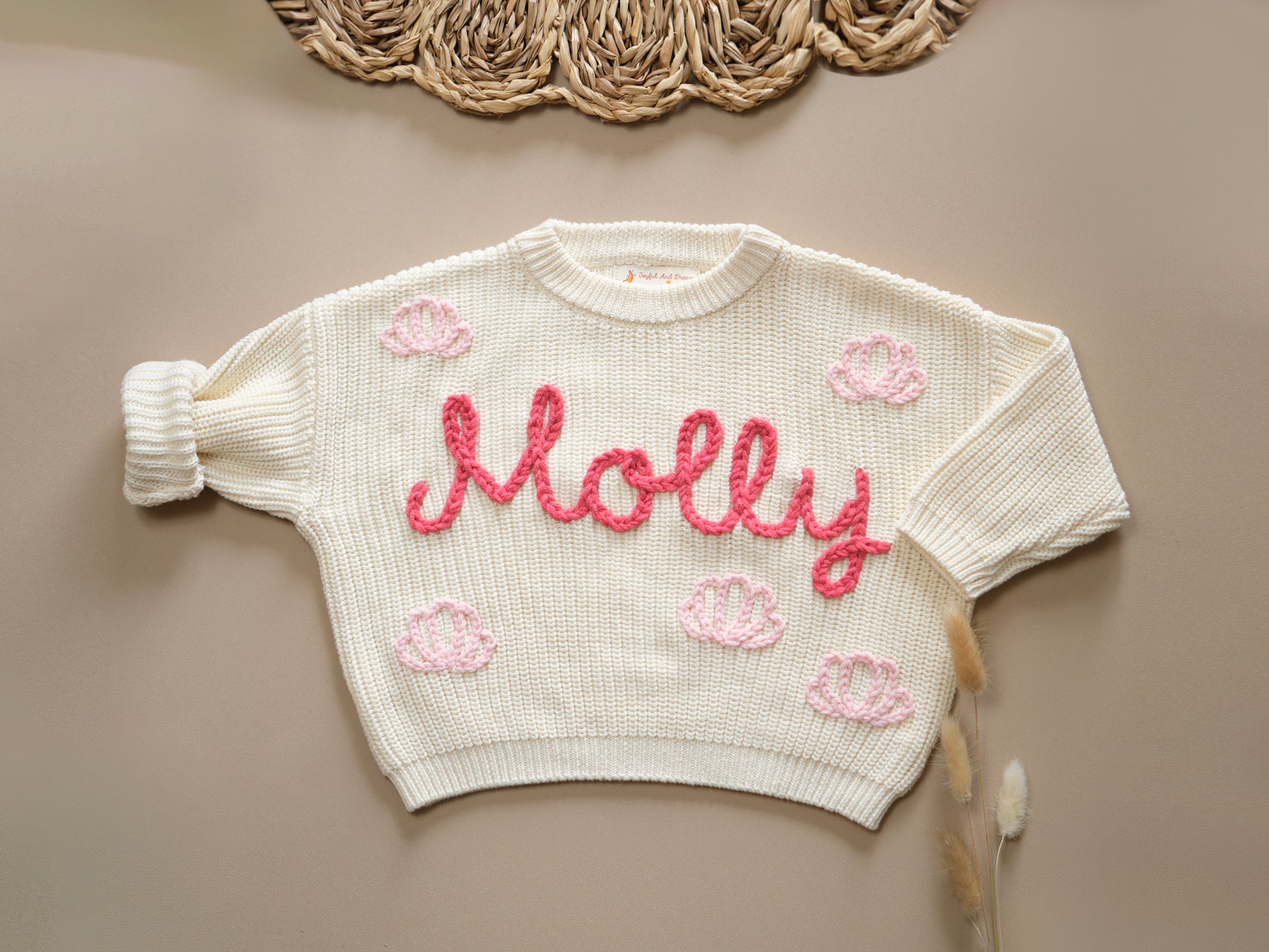 Hand Embroidered Personalized Birthday Sweater-Boy and Girl Custom Outfit Samples 5